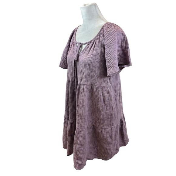 Fantastic Fawn Dresses & Skirts - Ladies Fantastic Fawn Lavender Textured Flutter Sleeve‎ Mini Dress Size Small